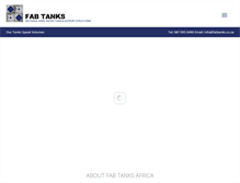 Tablet Screenshot of fabtanks.co.za